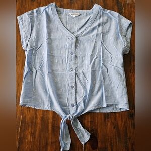 Northern Reflections Cotton Tie Blouse size medium